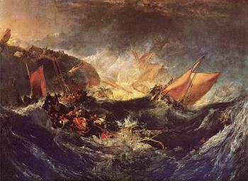 Joseph Mallord William Turner : The Wreck of a Transport Ship